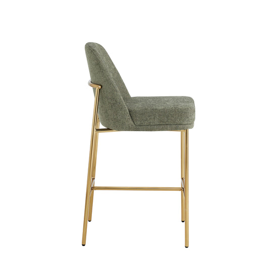 Counter Stools with Metal Base and Comfortable Backrest