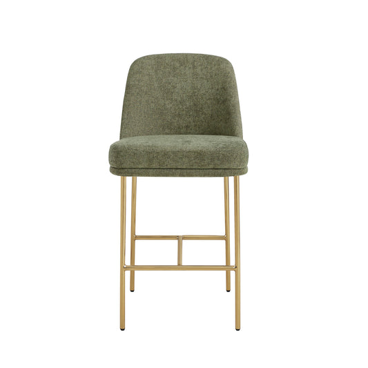 Counter Stools with Metal Base and Comfortable Backrest