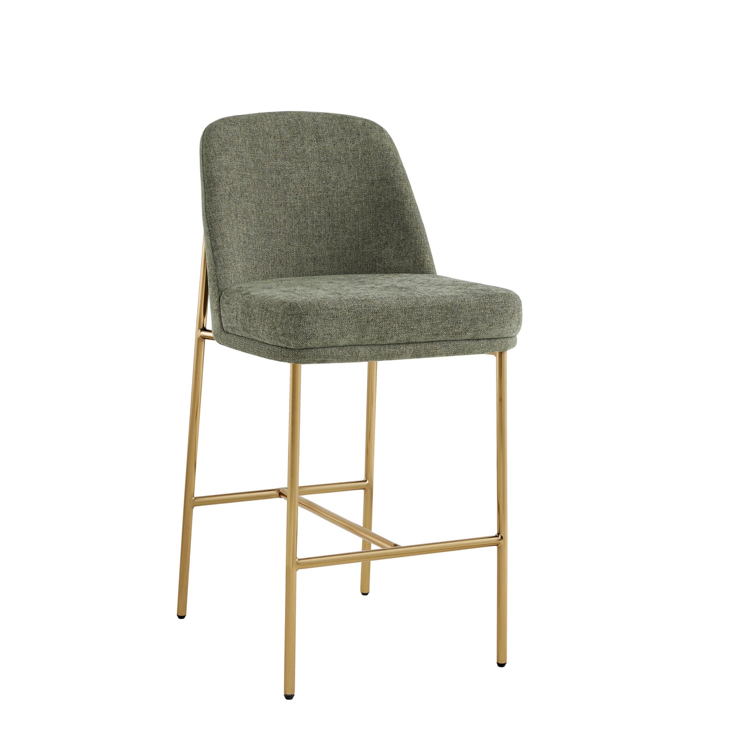 Counter Stools with Metal Base and Comfortable Backrest