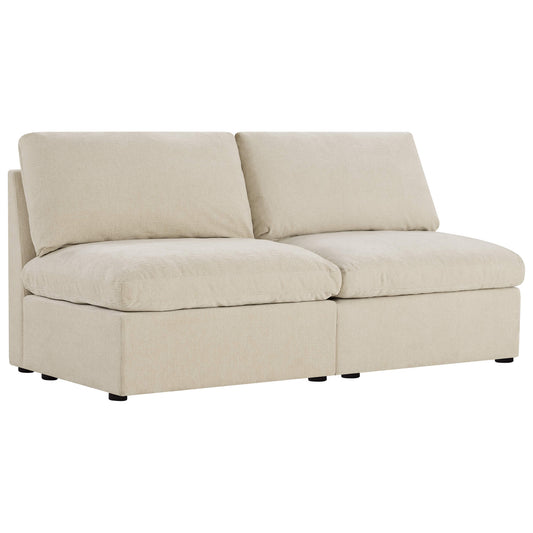 Cozy Chenille Armless Chair with Modern Design