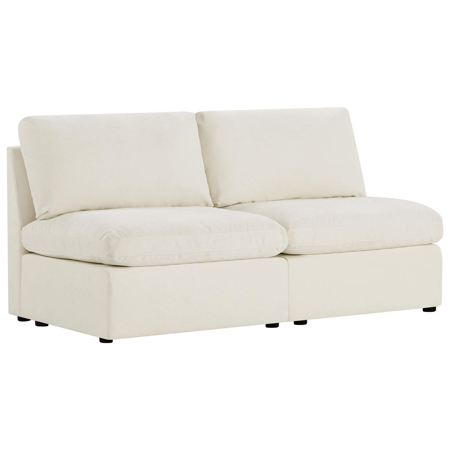 Cozy Chenille Armless Chair with Modern Design