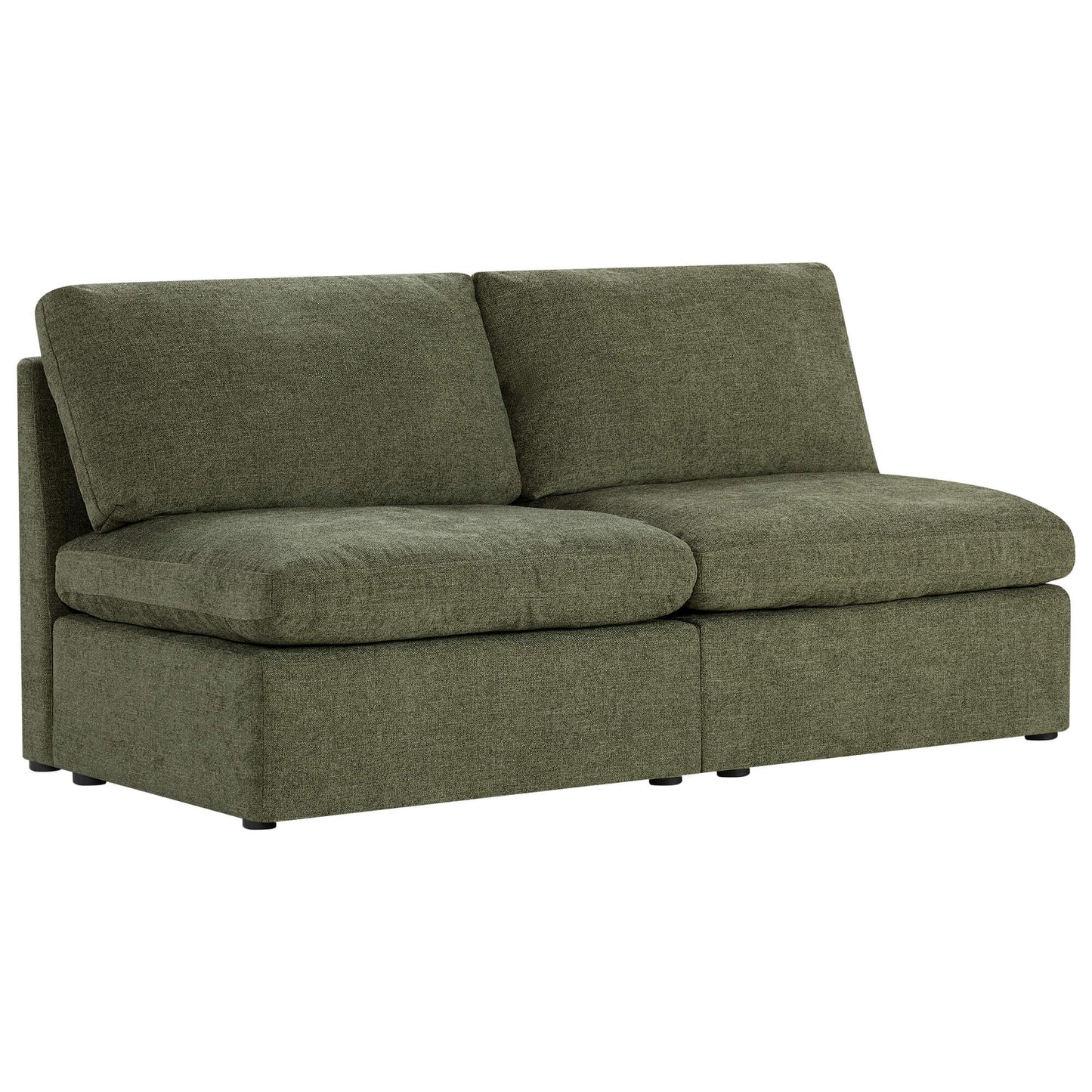 Cozy Chenille Armless Chair with Modern Design