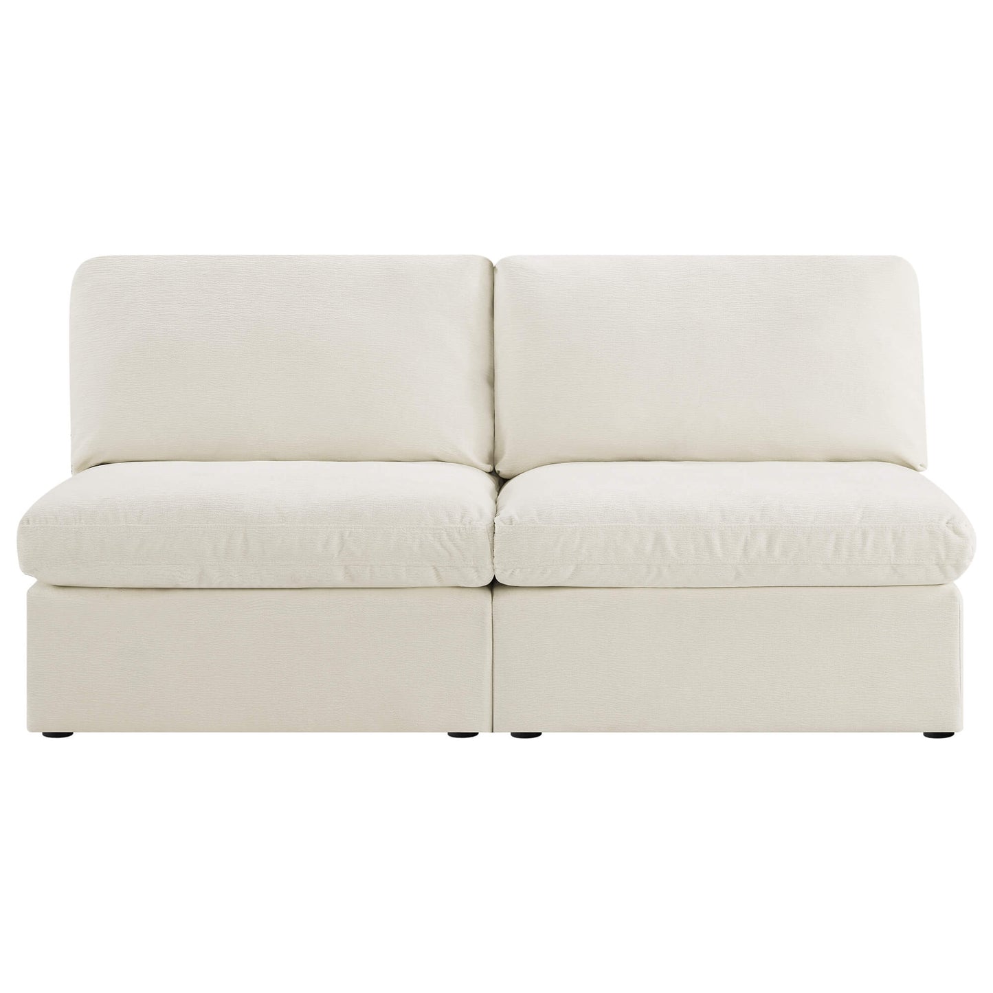 Cozy Chenille Armless Chair with Modern Design