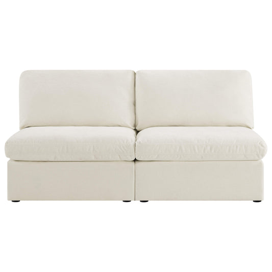 Cozy Chenille Armless Chair with Modern Design