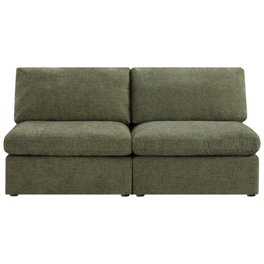 Cozy Chenille Armless Chair with Modern Design