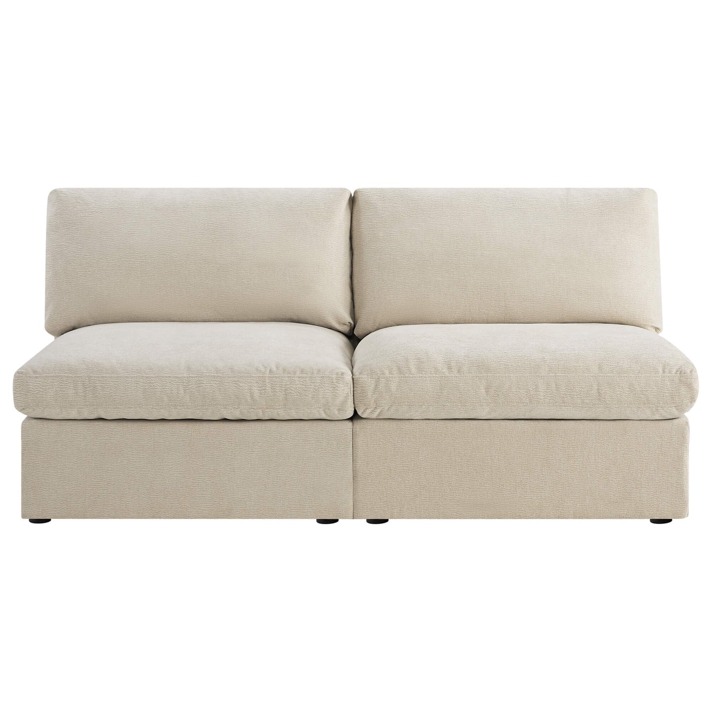 Cozy Chenille Armless Chair with Modern Design