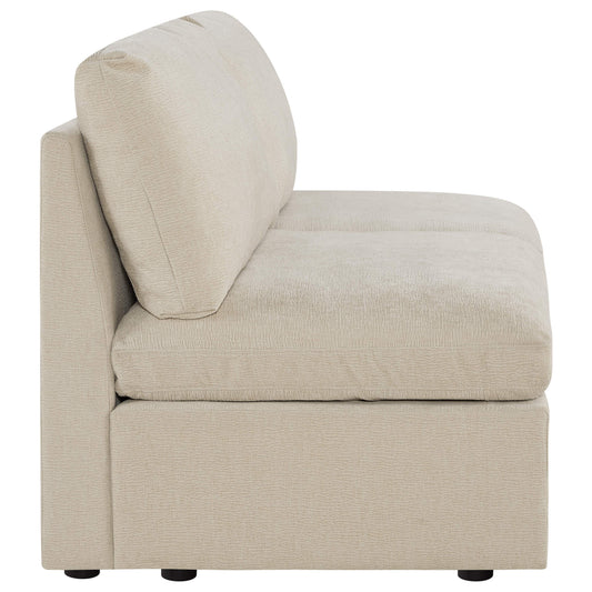 Cozy Chenille Armless Chair with Modern Design