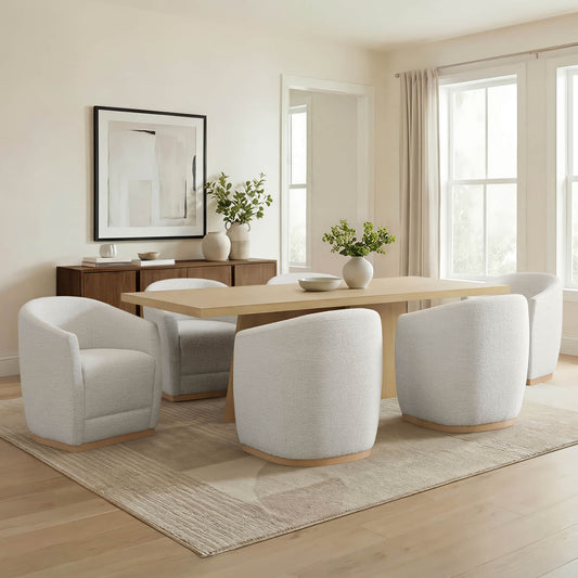 Cross Pedestal Dining Table in Solid Wood