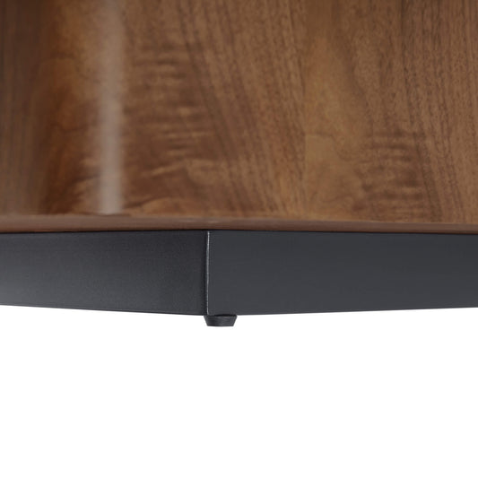 Cube Storage Coffee Table in Walnut with Two Drawers