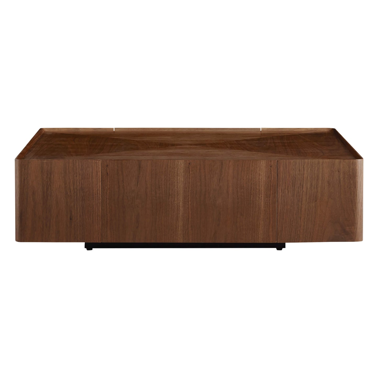 Cube Storage Coffee Table in Walnut with Two Drawers