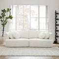 Curved 2-Seat Modular Sofa with Generous Dimensions