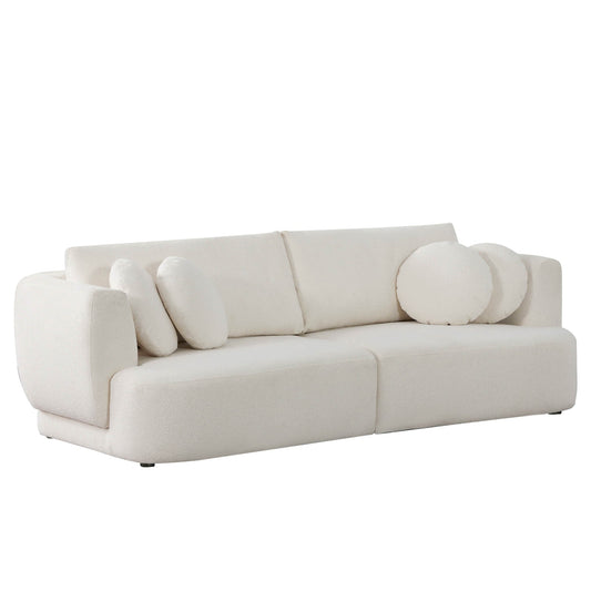 Curved 2-Seat Modular Sofa with Generous Dimensions