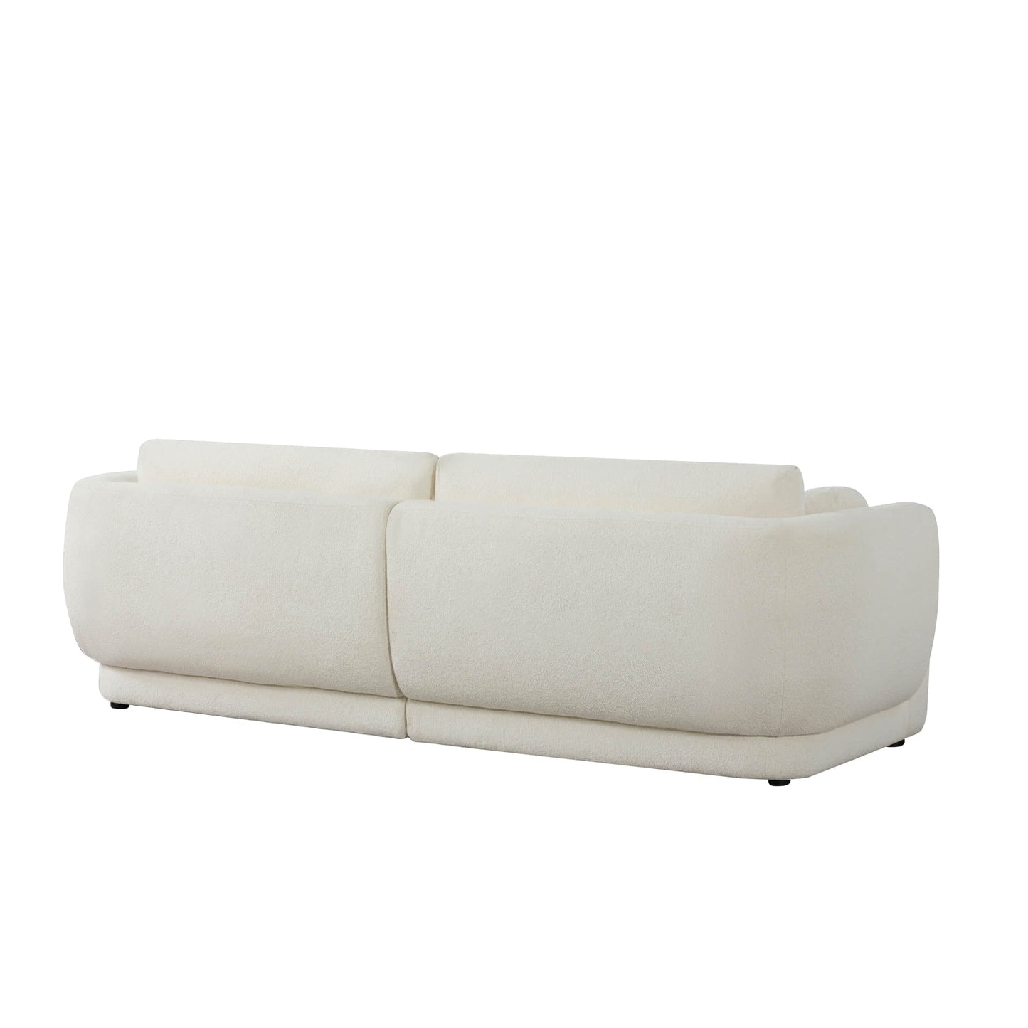 Curved 2-Seat Modular Sofa with Generous Dimensions