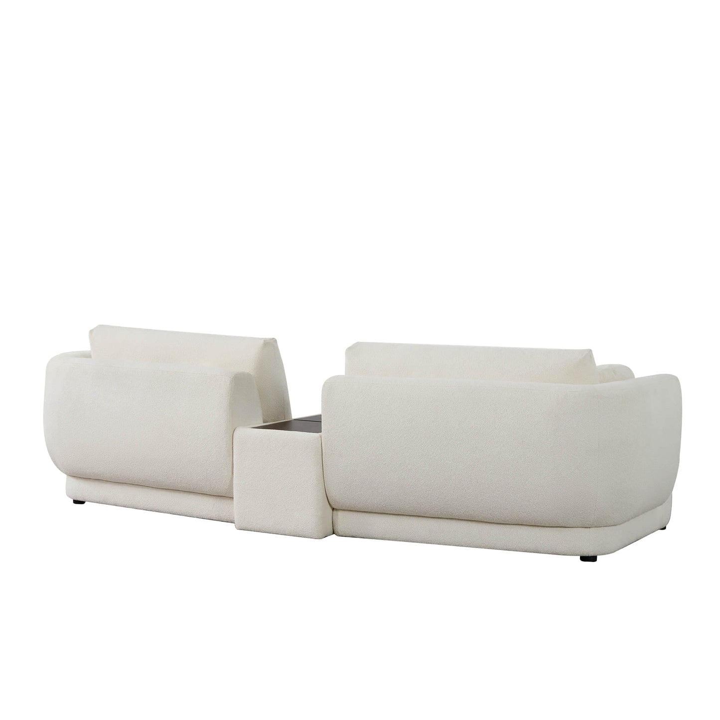 Curved 2-Seat Modular Sofa with Generous Dimensions