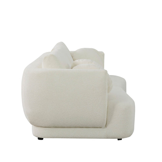Curved 2-Seat Modular Sofa with Generous Dimensions