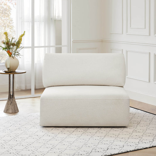 Curved 2-Seat Modular Sofa with Generous Dimensions