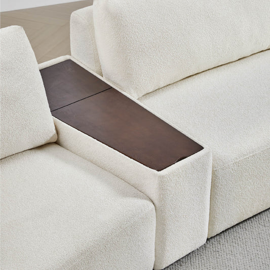 Curved 2-Seat Modular Sofa with Generous Dimensions
