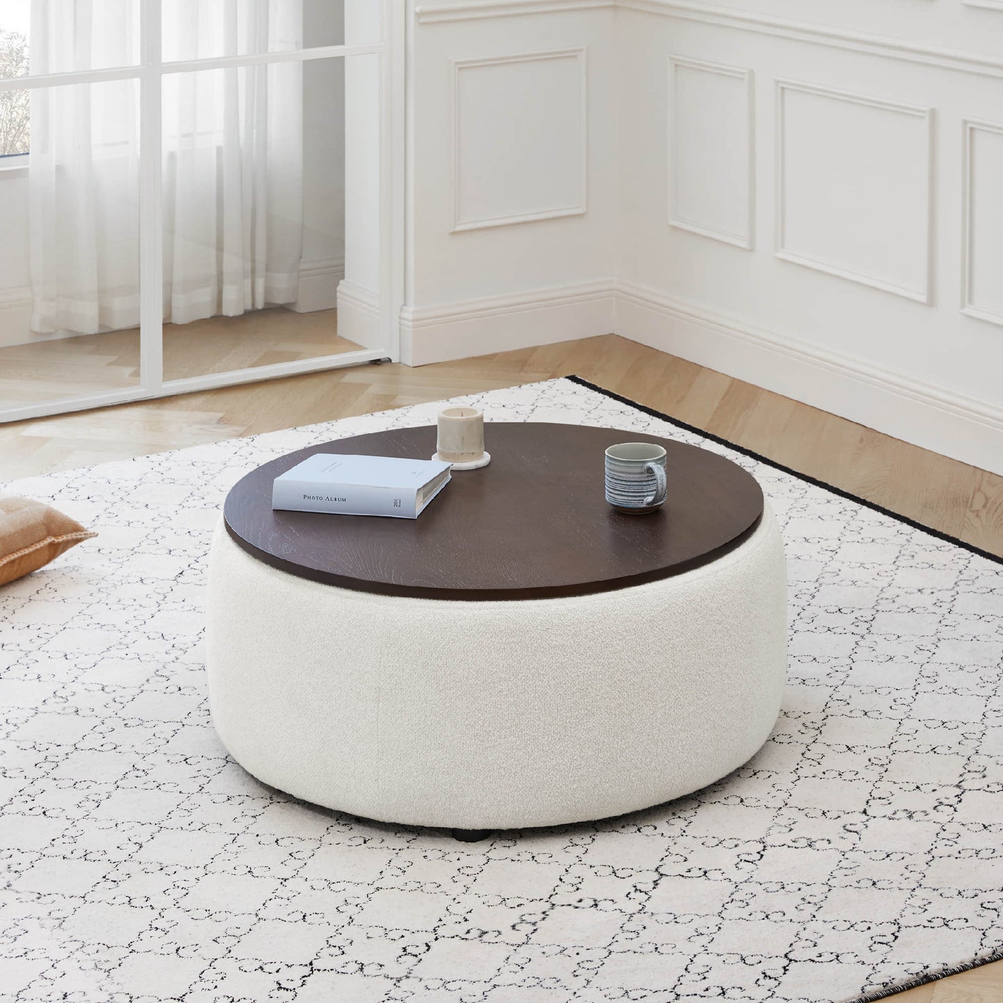 Curved 2-Seat Modular Sofa with Generous Dimensions