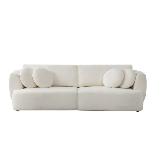 Curved 2-Seat Modular Sofa with Generous Dimensions