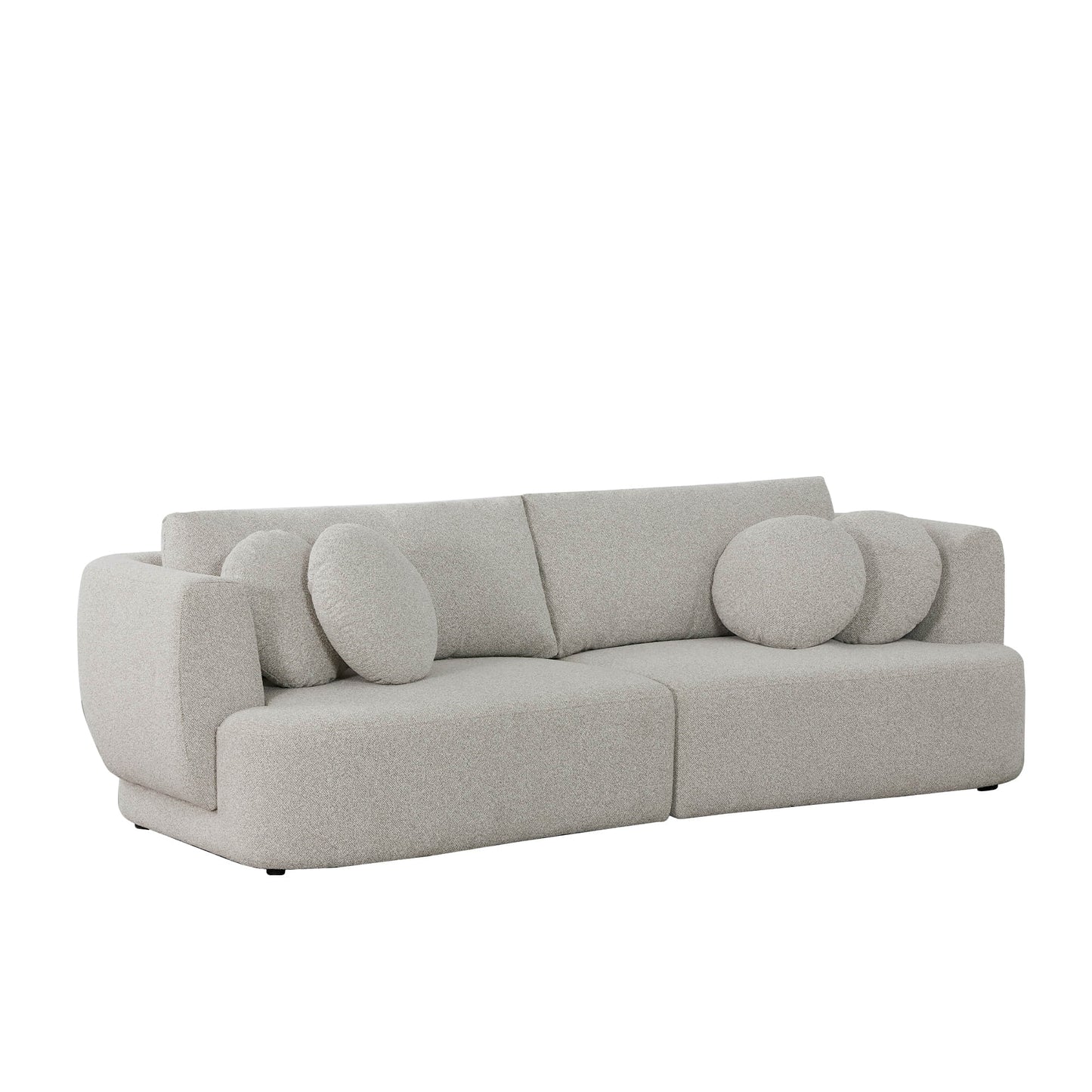 Curved 2-Seat Modular Sofa with Generous Dimensions