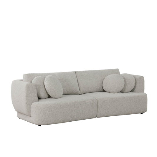 Curved 2-Seat Modular Sofa with Generous Dimensions