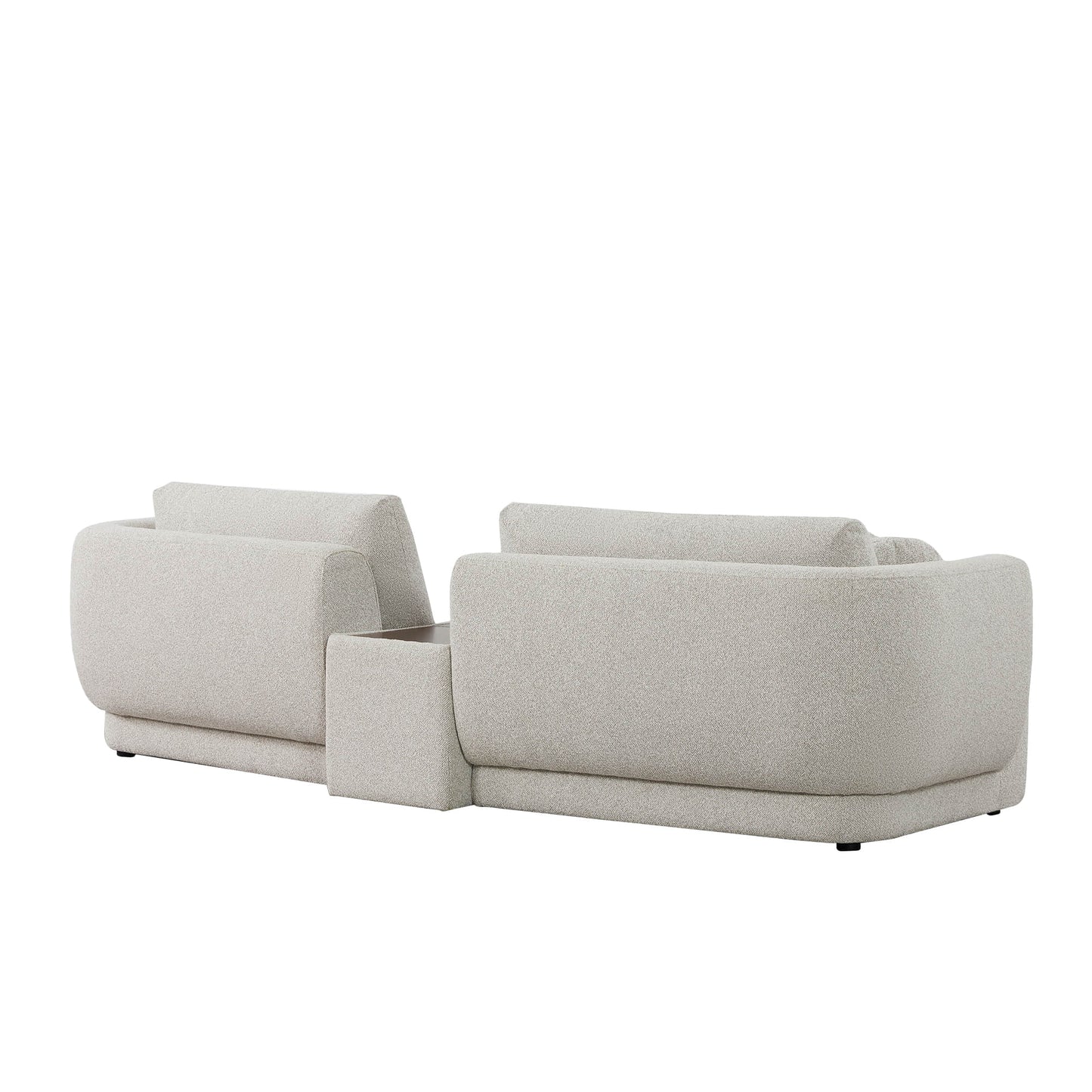 Curved 2-Seat Modular Sofa with Generous Dimensions
