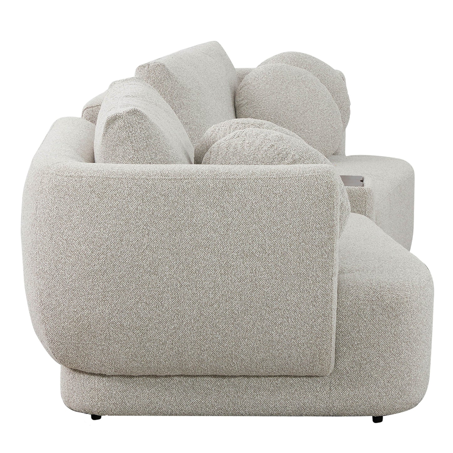 Curved 2-Seat Modular Sofa with Generous Dimensions