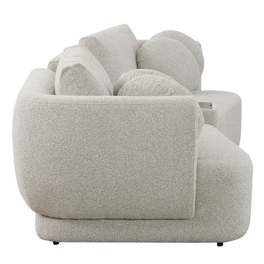 Curved 2-Seat Modular Sofa with Generous Dimensions