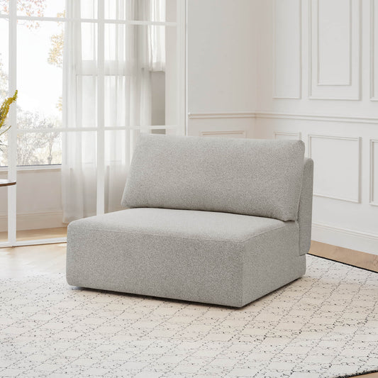 Curved 2-Seat Modular Sofa with Generous Dimensions