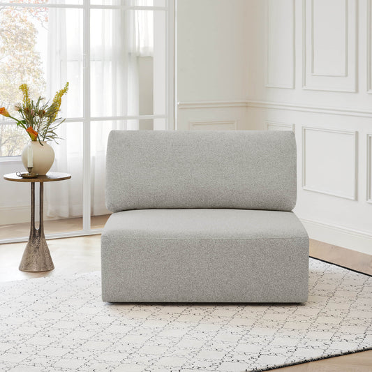 Curved 2-Seat Modular Sofa with Generous Dimensions