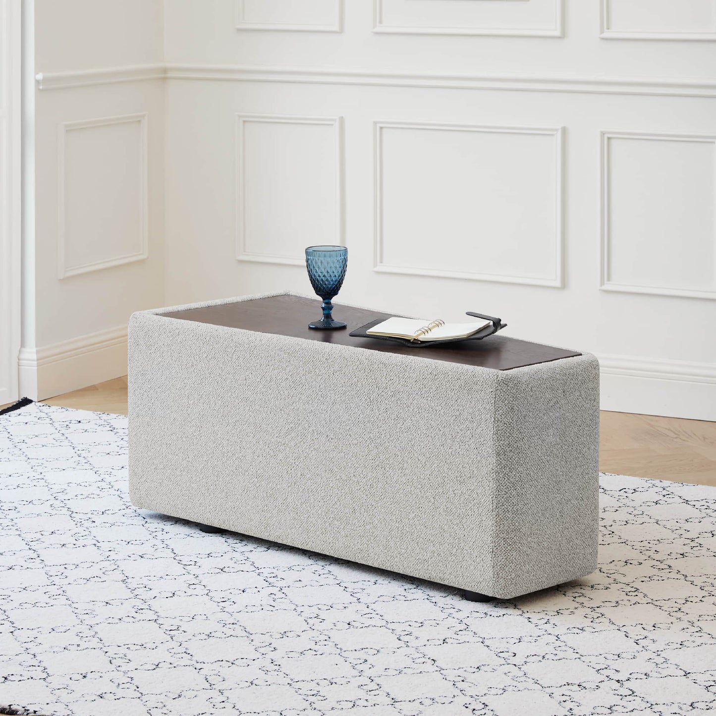 Curved 2-Seat Modular Sofa with Generous Dimensions
