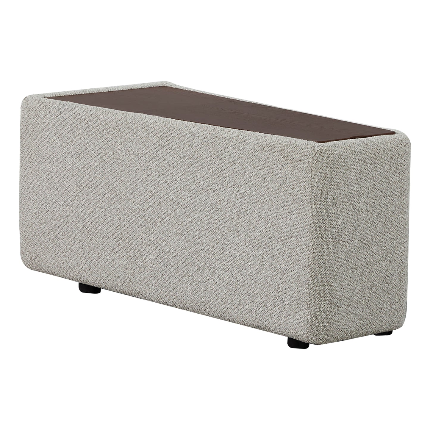 Curved 2-Seat Modular Sofa with Generous Dimensions