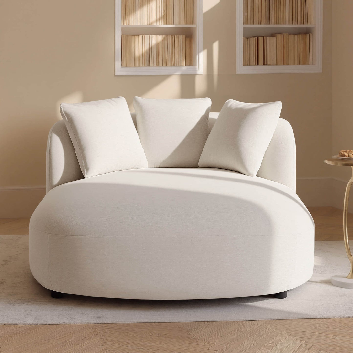 Curved Chaise Lounge Chair in Modern Design
