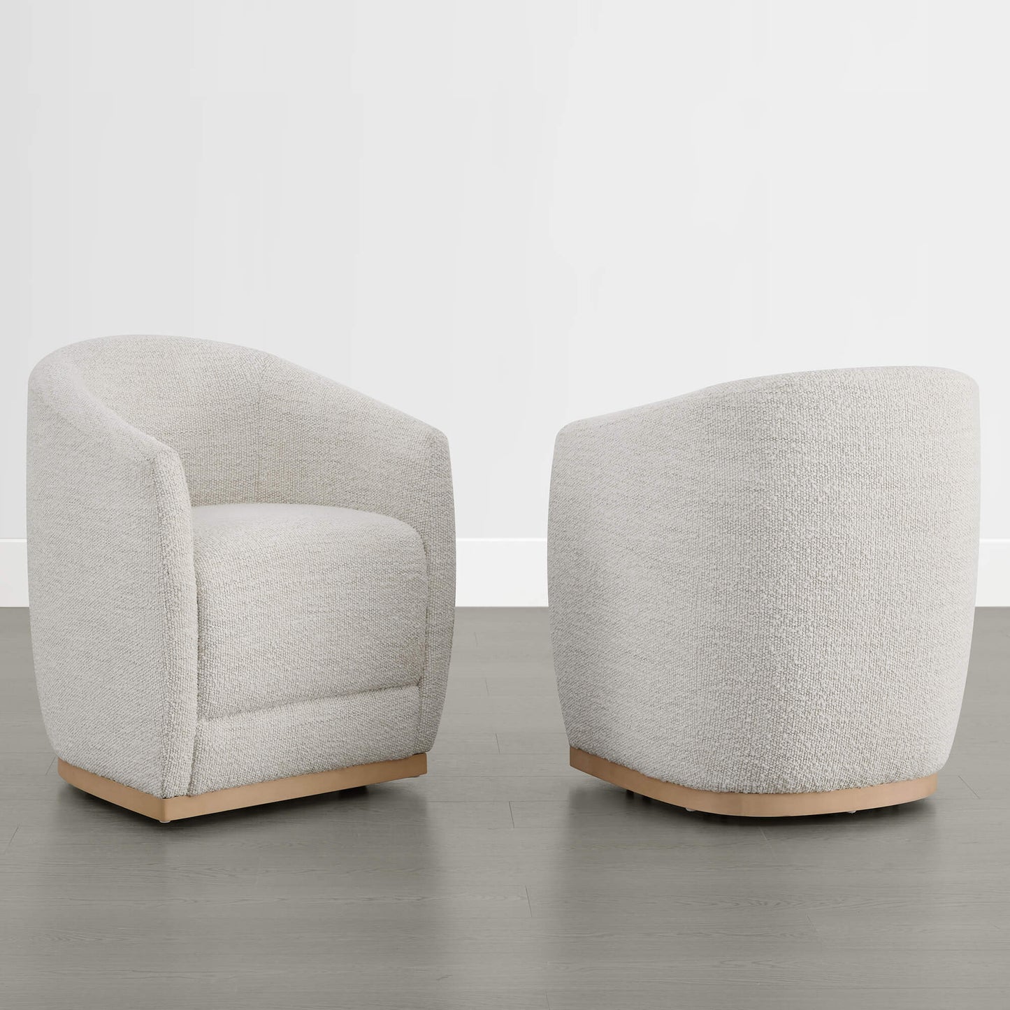Curved Genuine Leather Dining Chair Set of 2