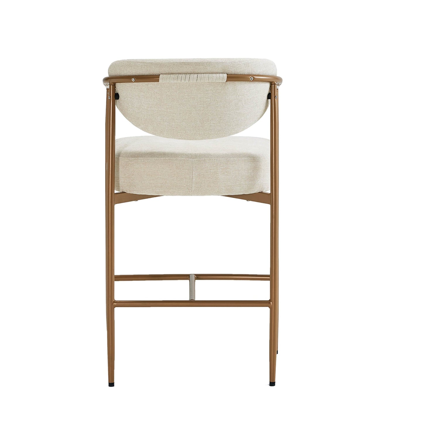 Curved Hand-Woven Counter Stool in Jade Green