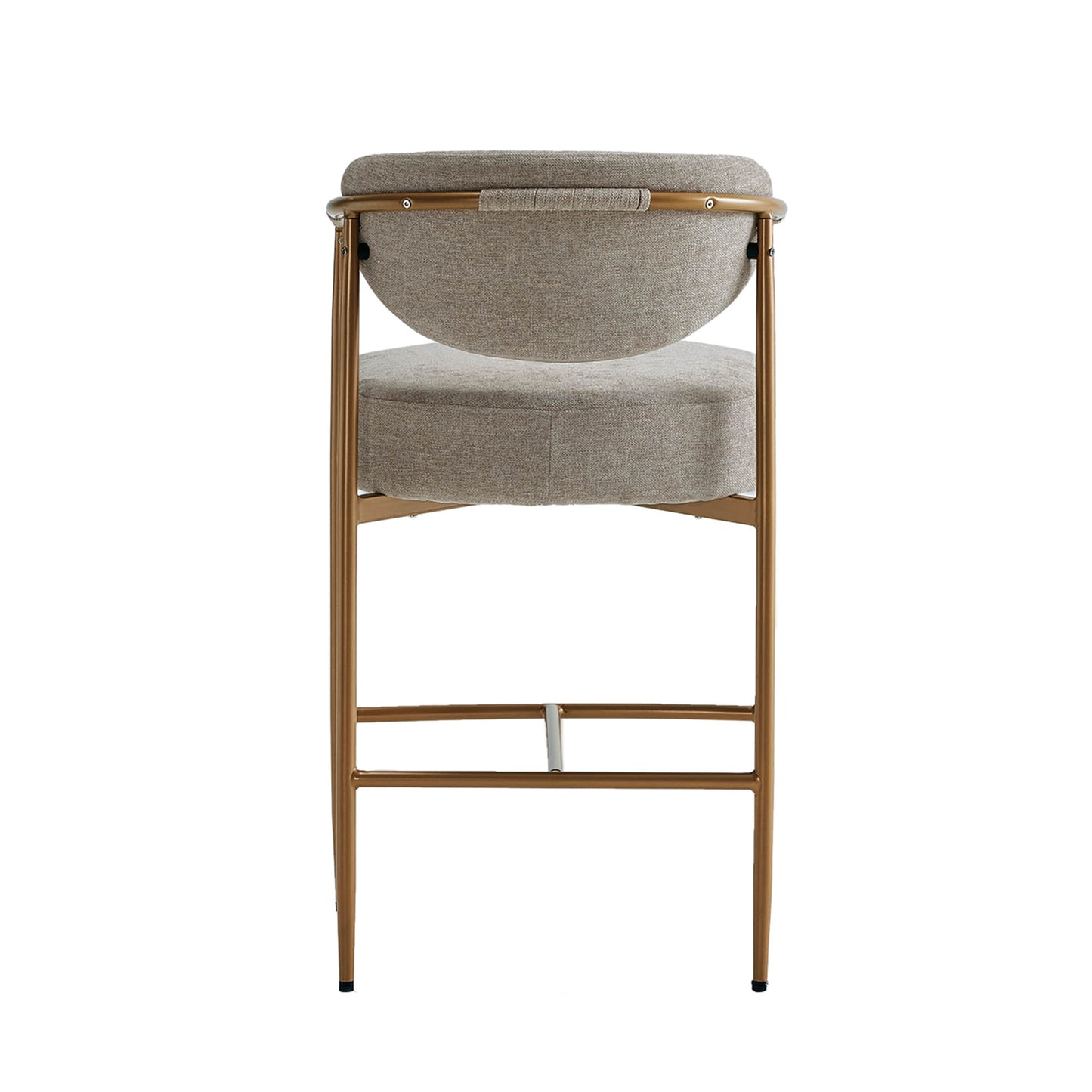 Curved Hand-Woven Counter Stool in Jade Green