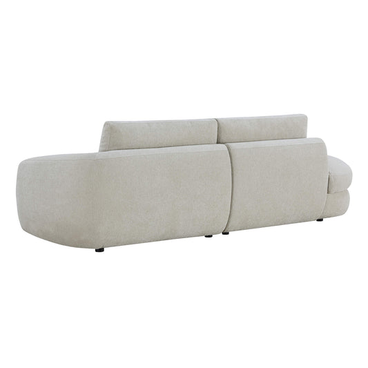 Curved Plush 2-Seater Sectional with Extended Chaise