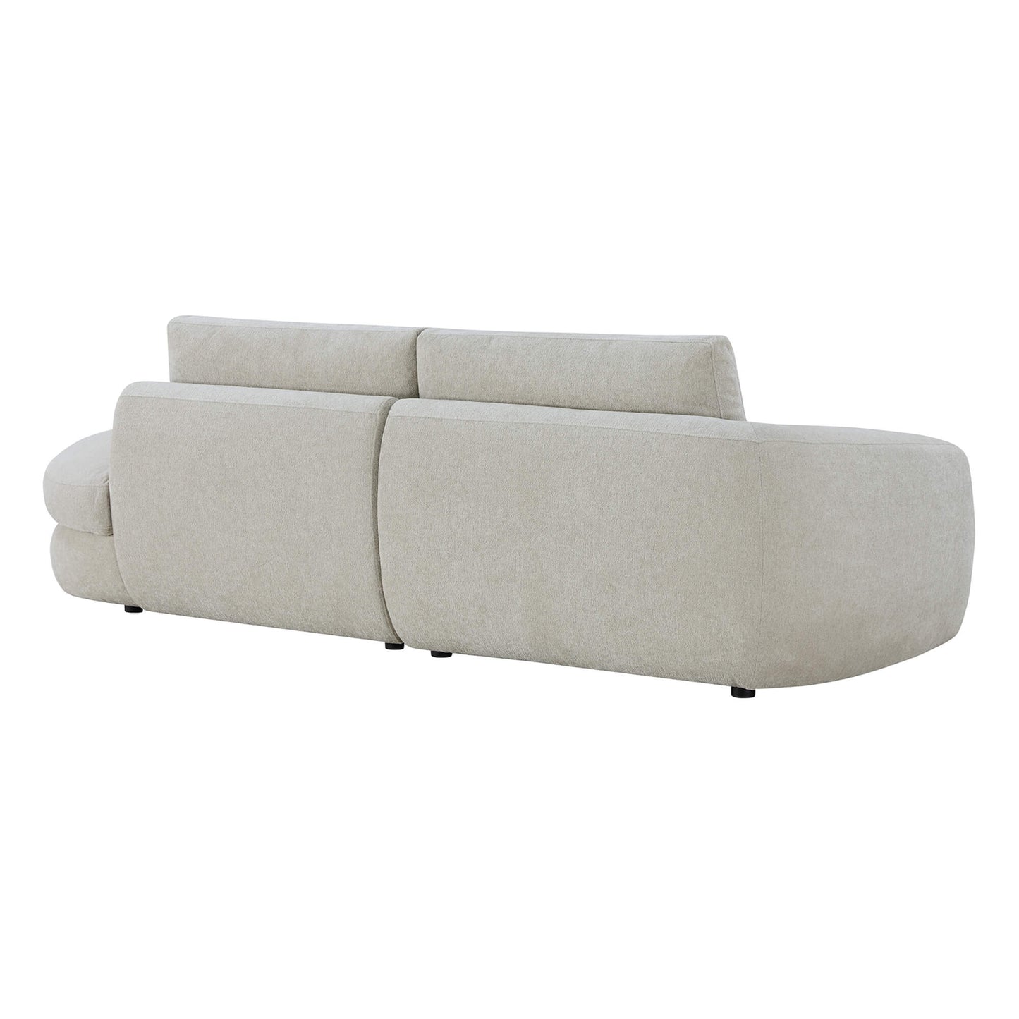 Curved Plush 2-Seater Sectional with Extended Chaise