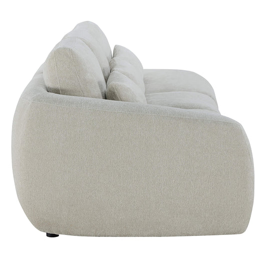 Curved Plush 3-Seater Sectional with Extended Chaise