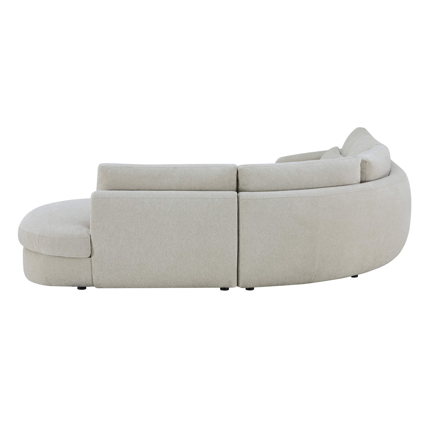 Curved Plush 4-Seater Sectional Couch with Extended Chaise