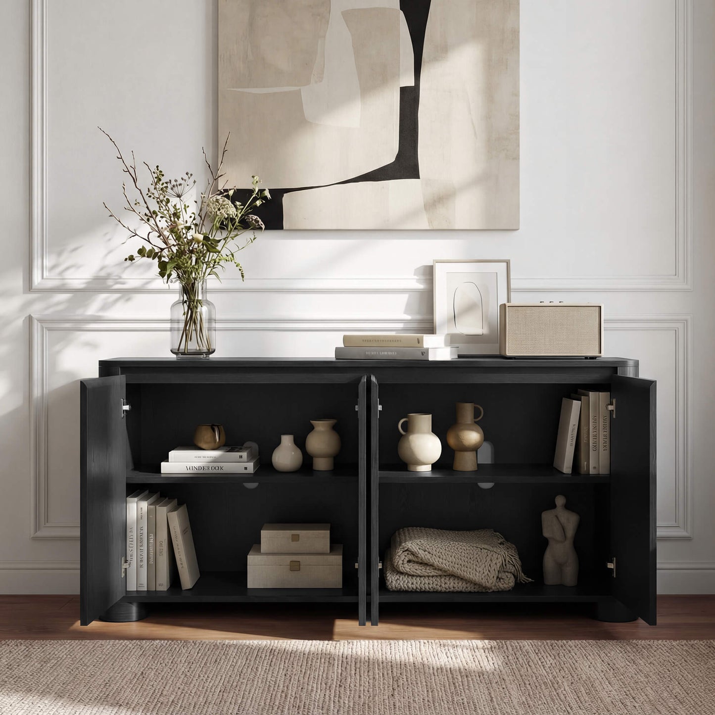 Curved Sideboard in 63” Multi-Section Design