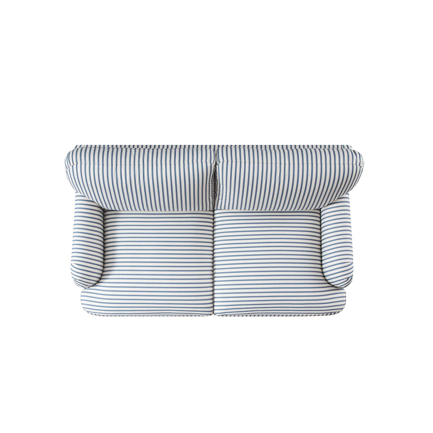 Daphnis Blue Striped Linen Blend 2-Seater Sofa