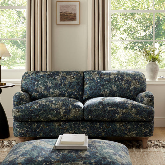 Daphnis Linen Blend Sofa with Julien Pattern, 2-Seater
