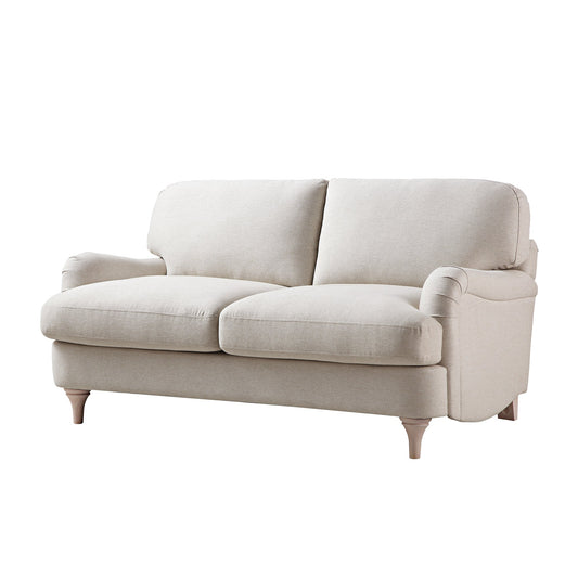 Daphnis Oatmeal Fabric 2-Seater Sofa with Sleek Lines