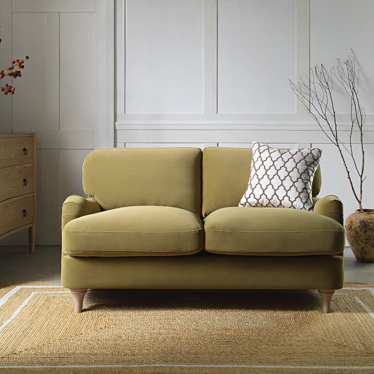 Daphnis Velvet Sofa in Fudge, 2-Seater Design