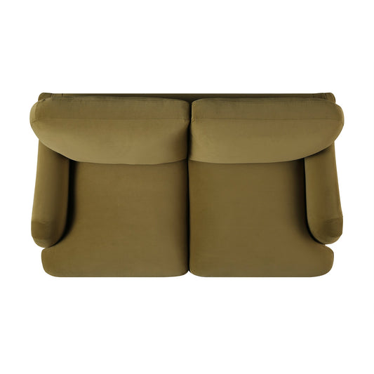 Daphnis Velvet Sofa in Fudge, 2-Seater Design