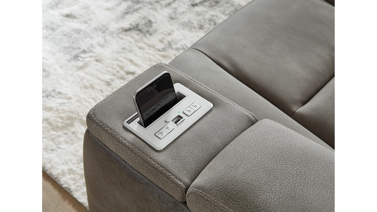 3-Seater Leather Power Reclining Sofa with Modern Heritage Design