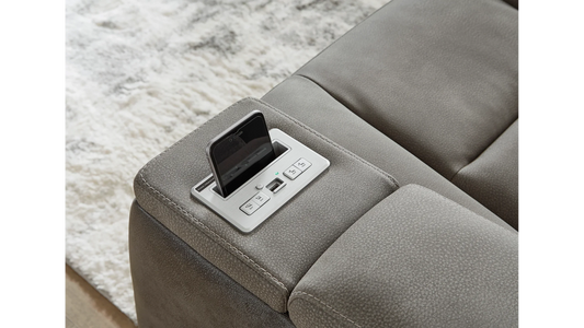 3-Seater Leather Power Reclining Sofa with Modern Heritage Design