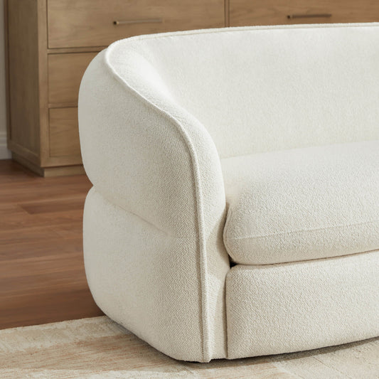 Deep Seat Sofa with Tufted Sculptural Back Design