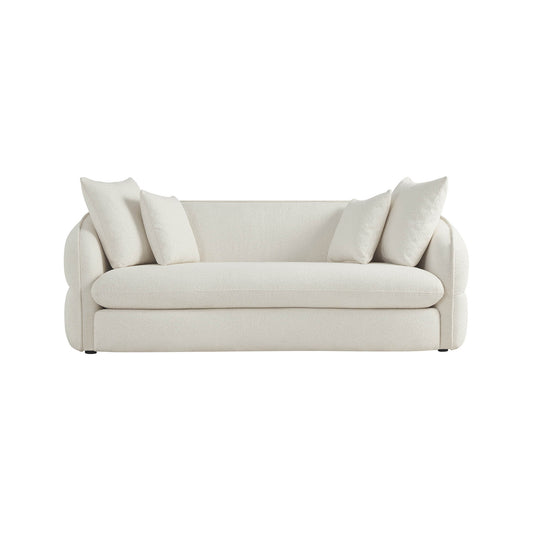 Deep Seat Sofa with Tufted Sculptural Back Design